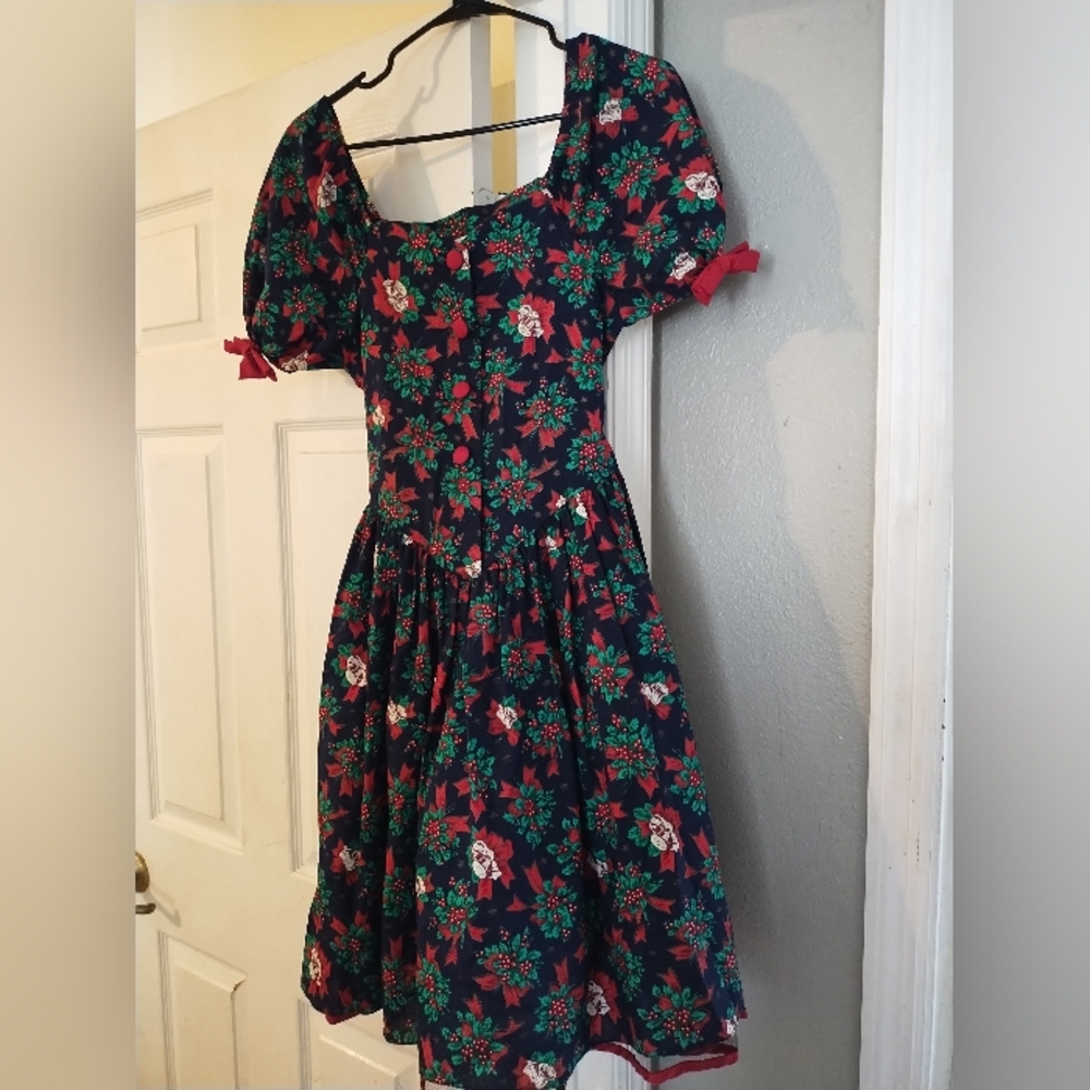 Vintage 1980 Bonnie Jean Girls Christmas Dress Size 12 Inside Lined Tulle Accent